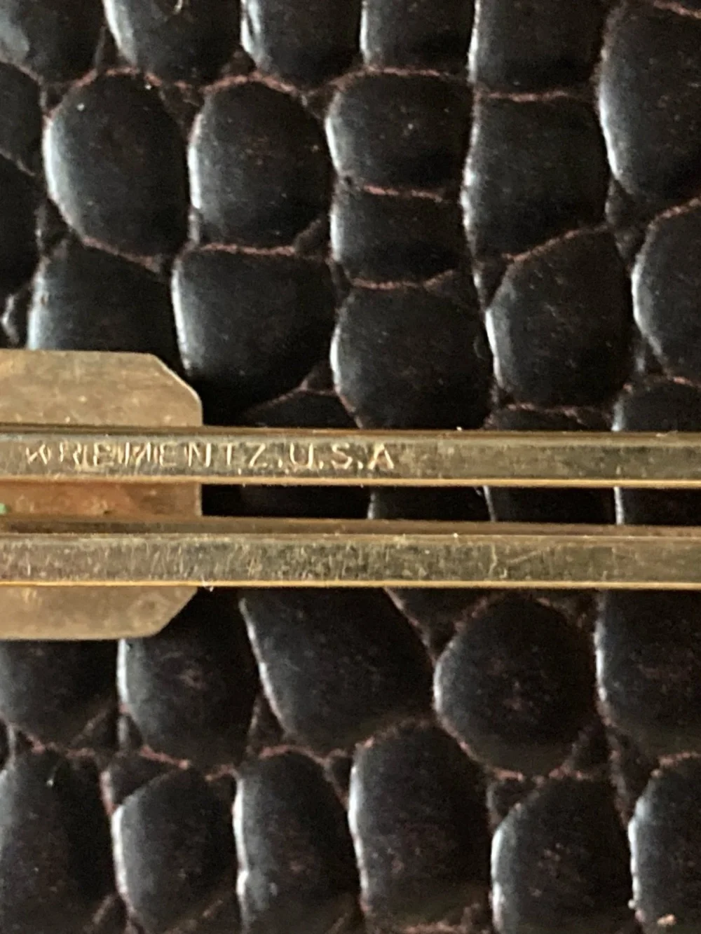 Vintage Krementz Gold Tone Sunburst Cufflinks&Tie Bar Set Mid Century
